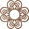Ekena Millwork Cohen Wood Fretwork Pierced Ceiling Medallion, Walnut, 28"OD x 9 5/8"ID x 3/8"T CMWP28X28X0375COWA - alternate 5